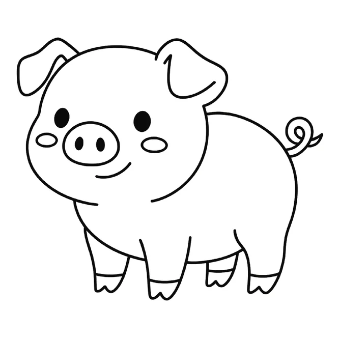 Desenhos de porco para imprimir e colorir - educação infantil (página 1)